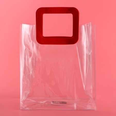 Gift package from PVC, red, 25 x 28 x 15 cm-2