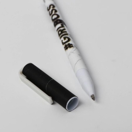 Handle Blood Blue Paste 0.7 mm with a cap Girl Boss plastic software, price for 1pc-3