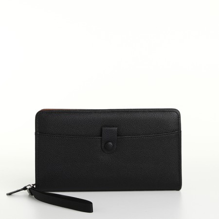 Male purse-clate on a zipper, black color-1