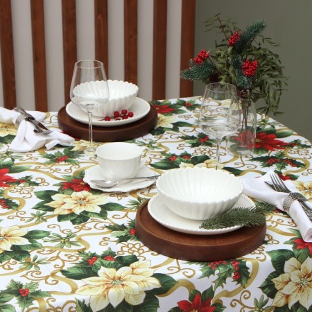 Grinding tablecloth "Festive jewelry" 145*220 cm, 100% p/e-3