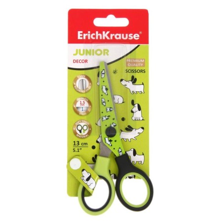 Baby scissors 13 cm, Erichkrause Junior Decor Sweet Loves, with print on blades