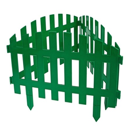 Decorative fence, 35 × 210 cm, 5 sections, plastic, green, RENESSANS, GREENGO-8