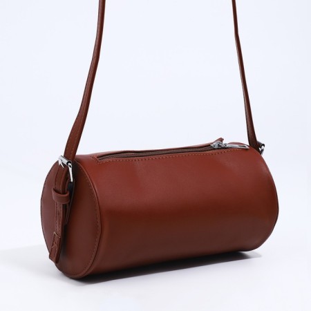 Cross-Bodi Bag on a zipper, brown color-1