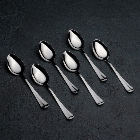 Teaspoon "Coos", thickness 1.8 mm, silver color-1