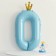 Foil ball 40 "The number 0 with the crown", the color is blue