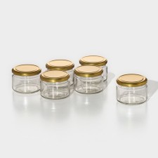 A set of glass cans with a conservation lid, TO-82 mm, for candles, 0.2-0.25 l, 6 pcs