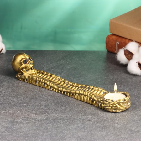 Bowling stand - Skull Skull Skull, Old Gold, 25x4cm