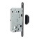 The latch is flattened magnetic, under the Lockland ZLK4BL cylinder, black color is black