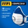 Half mask filtering bison 11173, FFP1, conical, with a flap of exhalation, 10 filters