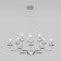 Suspended chandelier in the classic style Cariso, 60W, E14, 70x70x120 cm