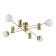 Ceiling EVOLUCE lamp. Sle1105-302-08. Raito. 8x5+60 watts, GU10+E27, 4000K, 120x120x20 cm, brass color