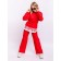 Sweatshirt for girls, height 122 cm, red color