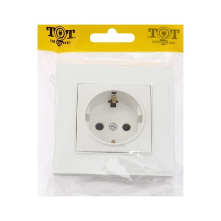 Single Tot Glossy Glass, 16 a, hidden, with s/k, glass, white-4