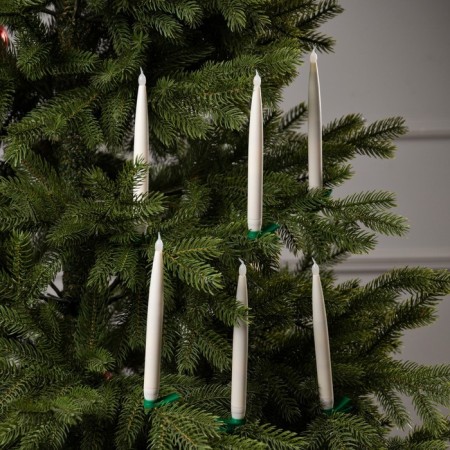 LED candles on clothespins 19 cm, 6 pieces, batteries AAAX1 (not in the kit), remote control, glow warm white-1