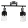 Lamp "Masumi" 2x60W E14 black/chrome 47.5x10x20cm