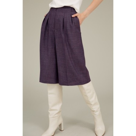 Women's shorts, size 50, purple color-2