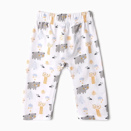 Pants "Bears in the Forest", white/sand color, height 68 cm-3