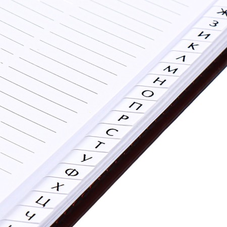 Telephone book A5, 64 sheets Devente.bravo, hard cover of artificial leather, block 70 g/m2, burgundy-6