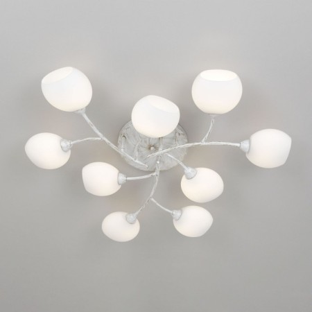 Ceiling chandelier Citilux "Florida" CL148190, 92x92x14.5 cm, 9x60W, E14, white color-1