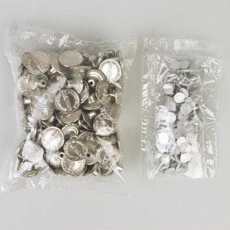 A set of denim buttons, 17 mm, 100 ± 5 pcs, silver color-1