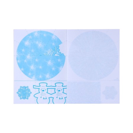 Set for design "Cut the snowflakes from paper - 1" 8 snowflakes, 2 garlands, 6 x 8 cm-3