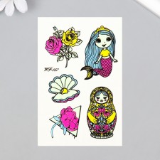 Tattoo on the body phosphorus color 