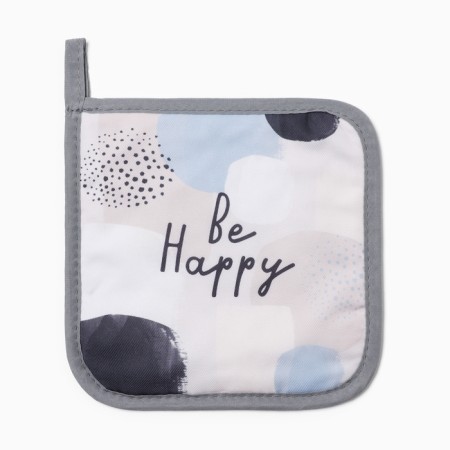 BE HAPPY STRISED 17X17cm 100% p/e