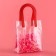 Gift package from PVC, red, 17 x 15 x 8 cm