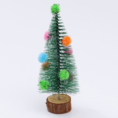 New Year's decor "Christmas tree with colored balls" 7x7x15 cm