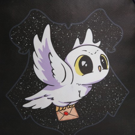 Baby backpack for a girl Textile "Magic Owl", 28x24.5x8 cm-3