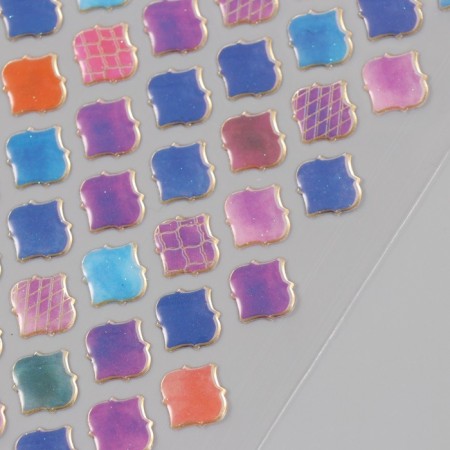 Stickers for creativity plastic "Violet tile" 9.3x20.4 cm-3