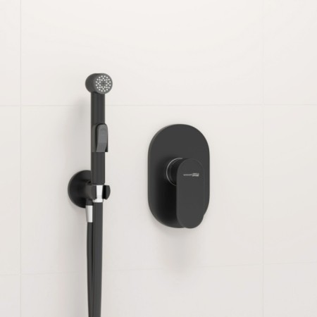 Fixer for bidet Wasserkraft A117451, built -in, with hygienic shower, brass, black 101202
