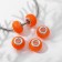 Busina "matte style" for phosphorus agate, acid-orange color in silver