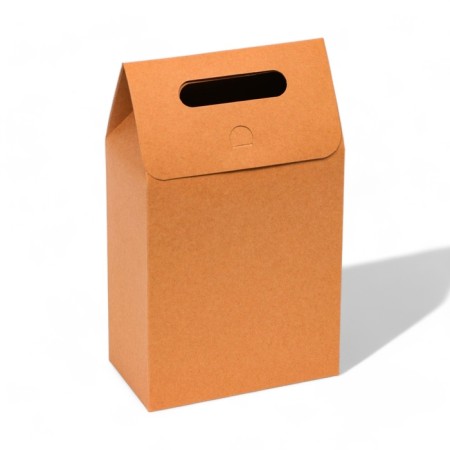 Box-pack with handle, craft, 27 x 16 x 9 cm-2
