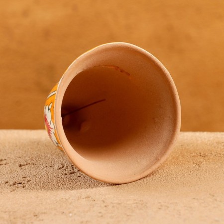 Toy Christmas tree Rishtan ceramics "bell", 7 cm, orange-2