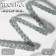 Decorative braid "Kosichka", 8 mm, 10 ± 1 m, silver color