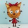 Foil ball 32 "Three cats. Karamel", walking figure