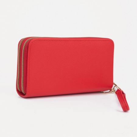 Women's wallet on lightning, red color-1