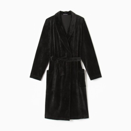 Women's bathrobe, black color, size 44 (s)-4