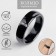 Ring Ceramics "Rhubates", 6 mm, black color, 16.5 size