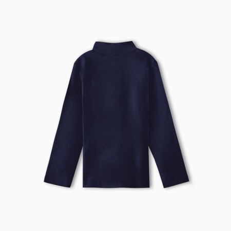 Turtleneck for a boy, dark blue color, height 110 cm-3