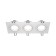 The built-in lamp Technical DL024-2-03W, 3x50W, 25.6x9.2x2.5 cm, GU10, white color