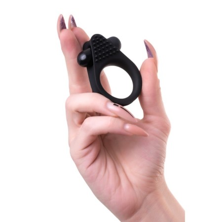 Vibrooko on the penis A-Toys byfa Brid, silicone, black color, 6.3 cm, D 3.1 cm-6