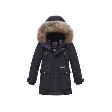 Winter park for a boy, height 128 cm, black color