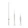 A set of 3 arrows for 52/70/77 mm watches, packing 10 pcs, silver