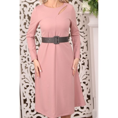 Women's dress, size 48, pink color-3