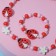 Children's “chosen” set 2 items: beads, bracelet, ladybugs in flowers, color