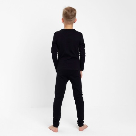 Thermal underwear for a boy (longshit, leggings) is black color, height 164-7
