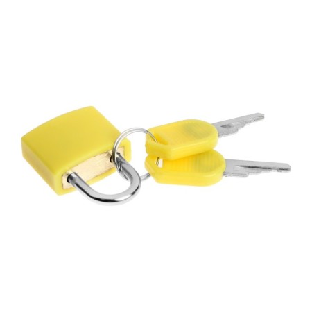 The castle of a hinged suitcase, 20x35 mm, small, yellow-3