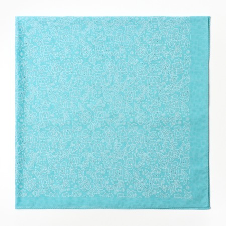 Women's scarf, turquoise color, size 70x70-1